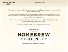 Tablet Screenshot of homebrewden.com